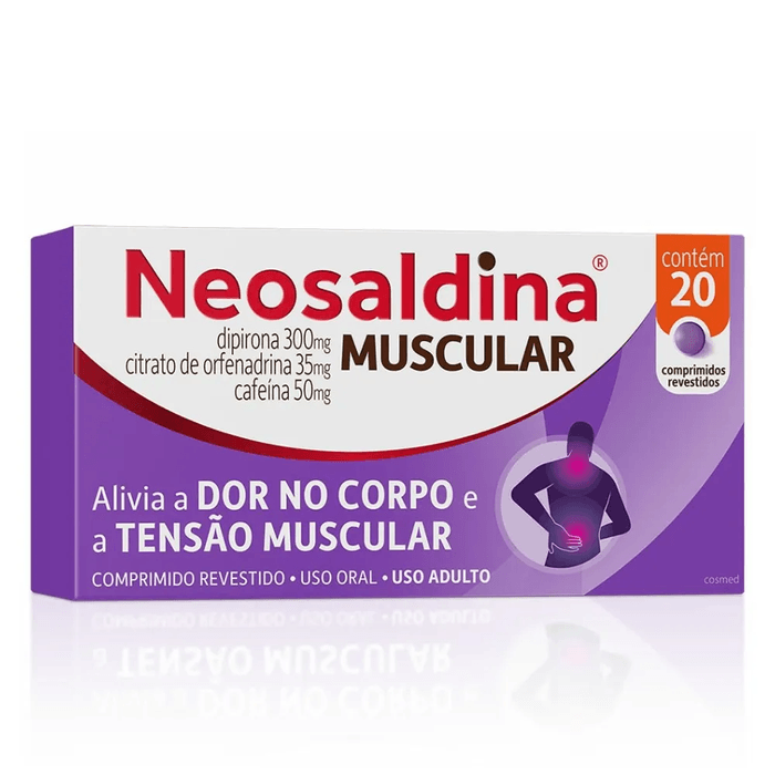 Neosaldina Muscular 300mg + 35mg + 50mg Comprimido Revestido - Caixa com 20 Comprimidos - Imagem 1